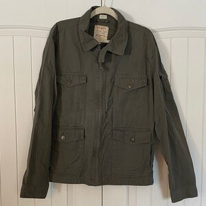 J. Crew Mens Broken In Olive Military Field Jacket XL
